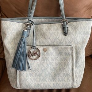 Michael Kors Jet Set Signature Snap Pocket Tote